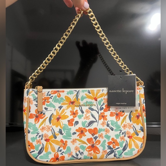 Nanette Lepore NWT Floral Whimsy Clutch Shoulder Bag - Picture 3 of 9